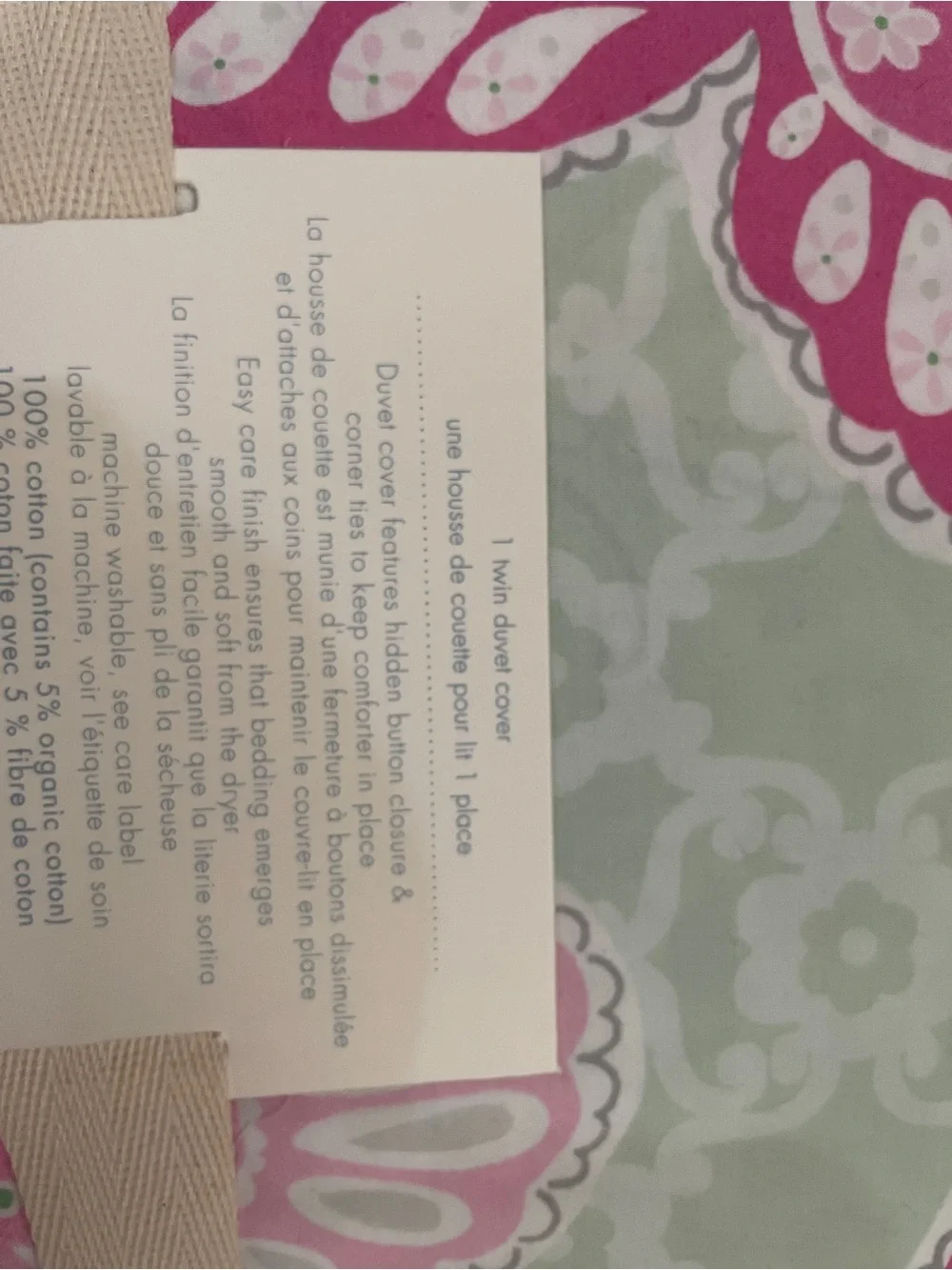 NWT Pottery Barn Kids Sabrina Duvet Cover in Pink and Mint Butterfly Print Twin